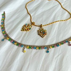 India Necklaces and Hair Head Piece